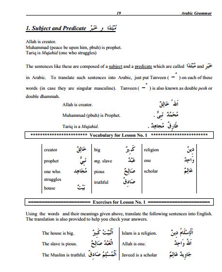 basic arabic grammar pdf